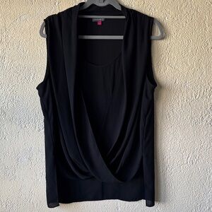 Vince Camuto Elegant Black Sleeveless Blouse